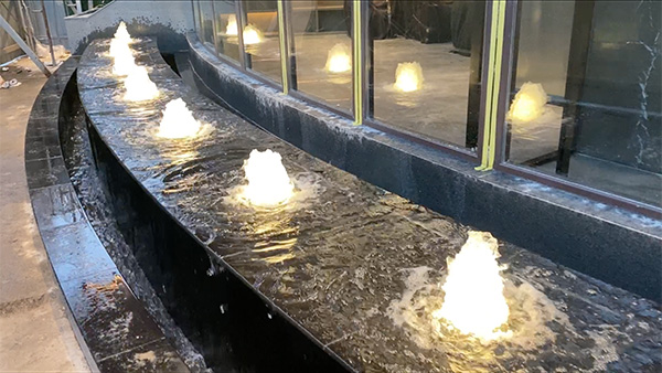 河南濟源市納里蕓酒店涌泉水景噴泉工程
